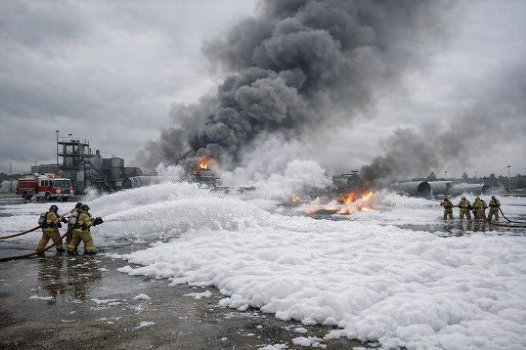 تصویری از انواع فوم آتش نشانی