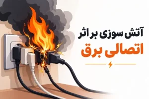 صفحه نخست 7 تصویری از آتش سوزی بر اثر اتصالی برق