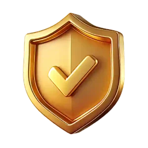 gold shield icon with check_21698901 copy